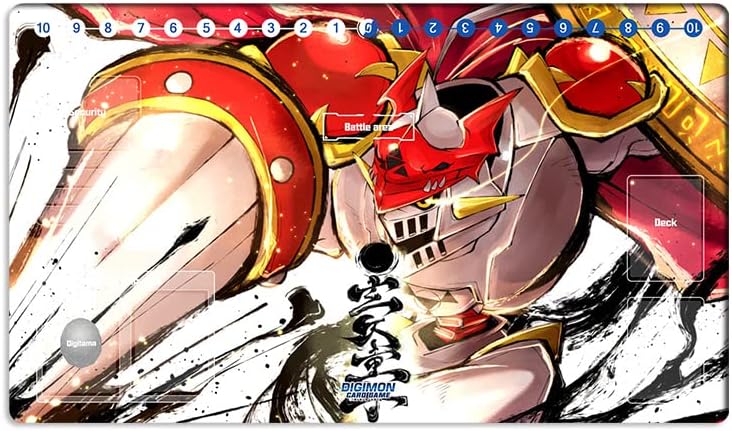 Mlikemat New DTCG Duel Playmat Digimon Galantmon Trading Card Game TCG CCG Mat Pad + Free Bag (ZD002-222-SM) - Image 1